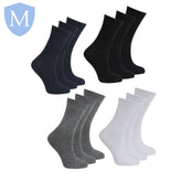 Plain Unisex Cotton Socks (3 Pairs) (POA) (Girls Hosiery) (Boys Hosiery) Mansuri